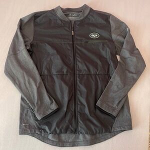 Nike Shield NFL Onfield New York Jets Full Zip Jacket Mens Large 837150-060 Grey